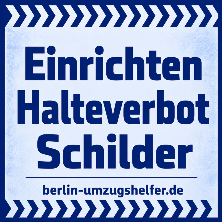 Titelbild für Einrichten Halteverbotsschilder in Berlin von Berlin Umzugshelfer mit Hinweis auf Halteverbotszone und Umzugsplanung