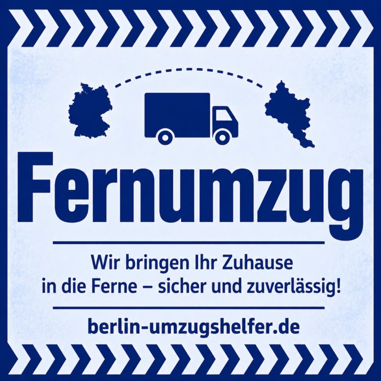 Titelbild für Fernumzug Berlin von Berlin Umzugshelfer mit Hinweis auf deutschlandweite Umzüge und zuverlässigen Transport