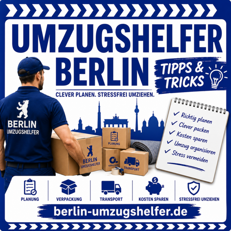 Umzugshelfer in Berlin bereiten einen Umzug vor und zeigen Tipps und Tricks für Planung, Verpackung und Transport
